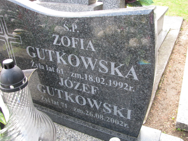 Zofia Gutkowska 1931 Skierniewice - Grobonet - Wyszukiwarka osób pochowanych